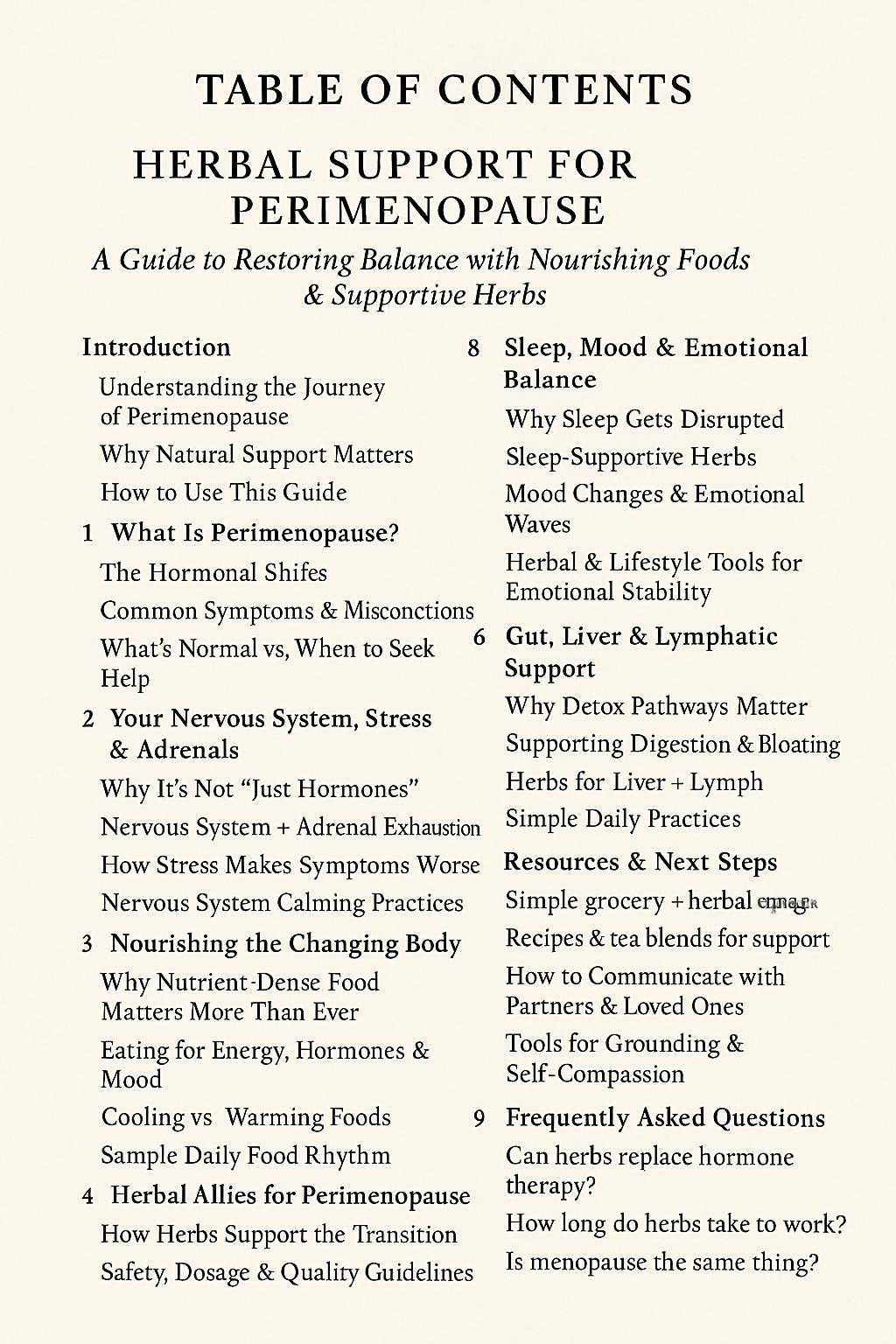 Herbal Support for Perimenopause